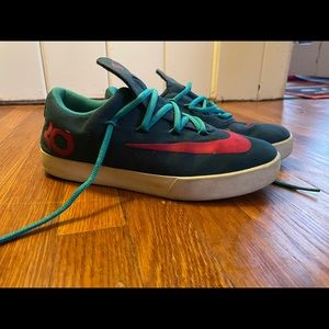 Nike sneakers, Kevin Durant teal and pink canvas sneakers